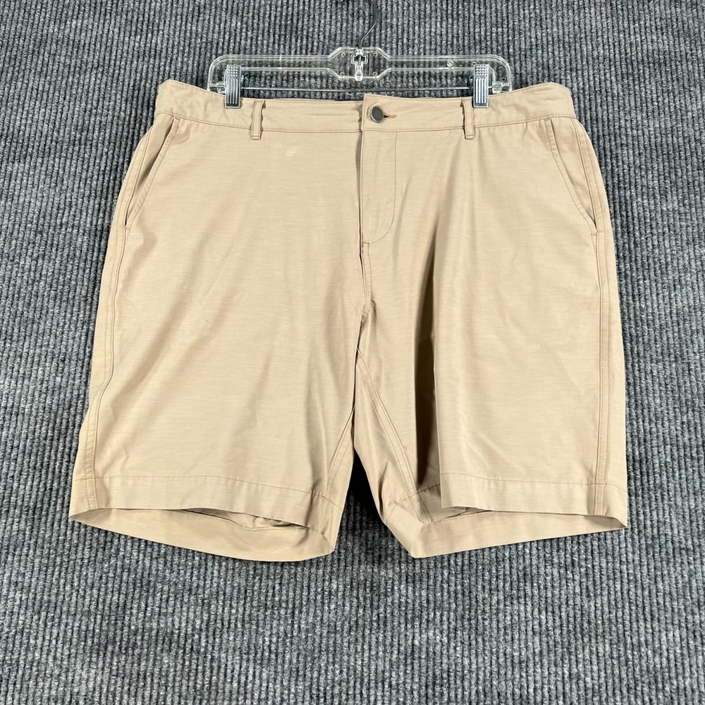 Faherty All Day Shorts Mens Size 36 Beige Chino Casual Comfort Drawstrings